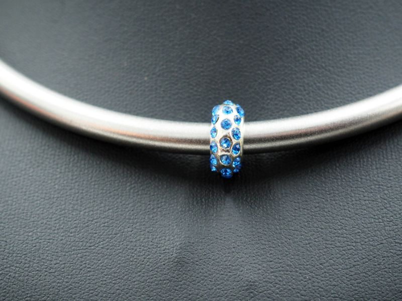 Charm, Metall mit Strass für Talena 6mm