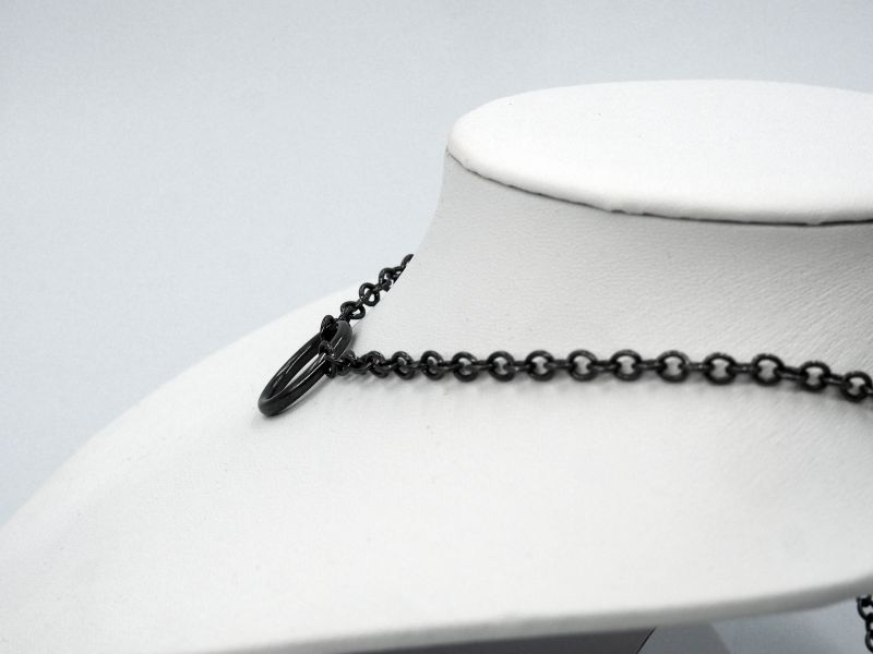 Halskette Thetis Sterlingsilber geschwrzt abschliebar