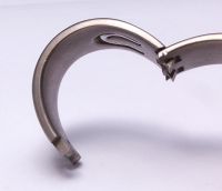 Inclined milled hinge